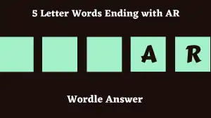 5 Letter Words Ending with AR All Words List