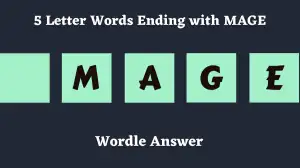 5 Letter Words Ending with MAGE All Words List