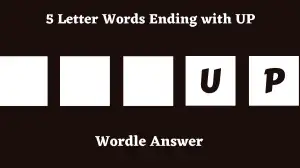 5 Letter Words Ending with UP All Words List