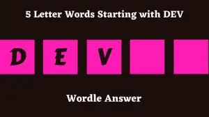 5 Letter Words Starting with DEV All Words List