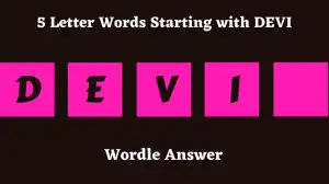 5 Letter Words Starting with DEVI All Words List