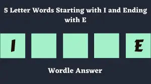 5 Letter Words Starting with I and Ending with E All Words List