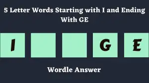 5 Letter Words Starting with I and Ending With GE All Words List