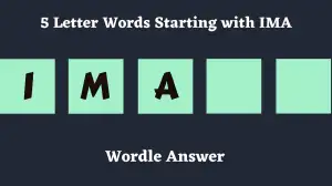 5 Letter Words Starting with IMA All Words List