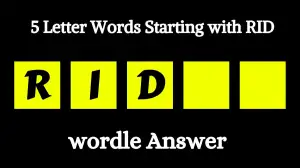 5 Letter Words Starting with RID All Words List