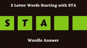 5 Letter Words Starting with STA All Words List