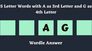 5 Letter Words with A as 3rd Letter and G as 4th Letter All Words List