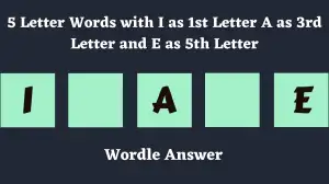 5 Letter Words with I as 1st Letter A as 3rd Letter and E as 5th Letter All Words List