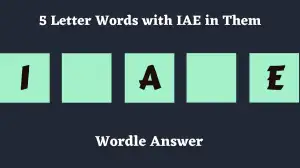 5 Letter Words with IAE in Them All Words List