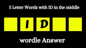 5 Letter Words with ID in the middle All Words List