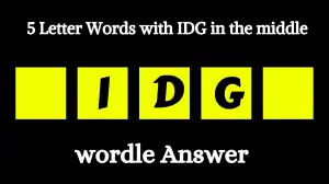 5 Letter Words with IDG in the middle All Words List