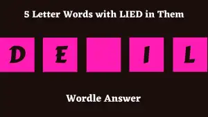 5 Letter Words with LIED in Them All Words List