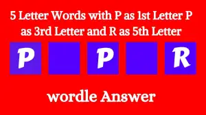 5 Letter Words with P as 1st Letter P as 3rd Letter and R as 5th Letter All Words List