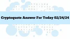 Cryptoquote Answer For Today 02/24/24