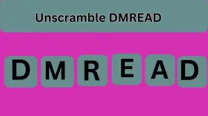 Unscramble DMREAD Jumble Word Today