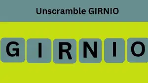 Unscramble GIRNIO Jumble Word Today