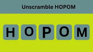 Unscramble HOPOM Jumble Word Today