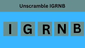 Unscramble IGRNB Jumble Word Today