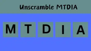 Unscramble MTDIA Jumble Word Today