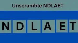 Unscramble NDLAET Jumble Word Today