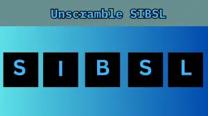 Unscramble SIBSL Jumble Word Today