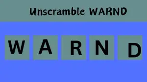 Unscramble WARND Jumble Word Today