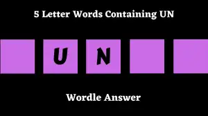 5 Letter Words Containing UN All Words List