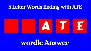 5 Letter Words Ending with ATE All Words List