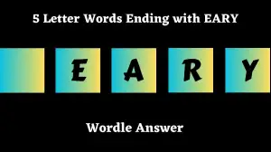 5 Letter Words Ending with EARY All Words List