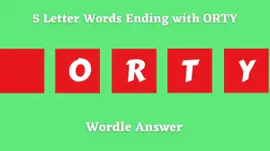 5 Letter Words Ending with ORTY All Words List