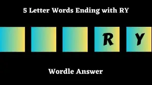 5 Letter Words Ending with RY All Words List