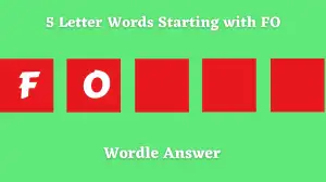 5 Letter Words Starting with FO All Words List