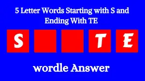 5 Letter Words Starting with S and Ending With TE All Words List