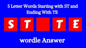 5 Letter Words Starting with ST and Ending With TE All Words List