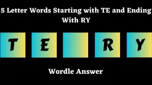 5 Letter Words Starting with TE and Ending With RY All Words List