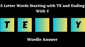 5 Letter Words Starting with TE and Ending With Y All Words List