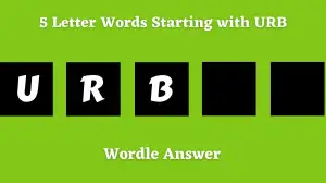 5 Letter Words Starting with URB All Words List