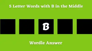 5 Letter Words with B in the Middle All Words List