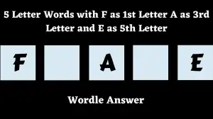 5 Letter Words with F as 1st Letter A as 3rd Letter and E as 5th Letter All Words List