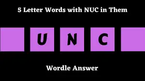 5 Letter Words with NUC in Them All Words List