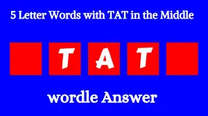 5 Letter Words with TAT in the Middle All Words List