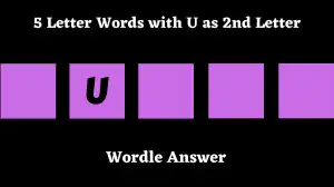 5 Letter Words with U as 2nd Letter All Words List