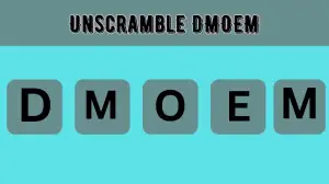 Unscramble DMOEM Jumble Word Today