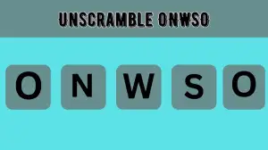 Unscramble ONWSO Jumble Word Today