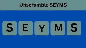 Unscramble SEYMS Jumble Word Today