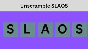 Unscramble SLAOS Jumble Word Today