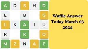 Waffle Answer Today March 03 2024, Daily Waffle #772 Game Hints and Solution