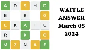 Waffle Answer Today March 05 2024, Daily Waffle #774 Game Hints and Solution