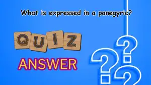 What is expressed in a panegyric? Quiz Answer