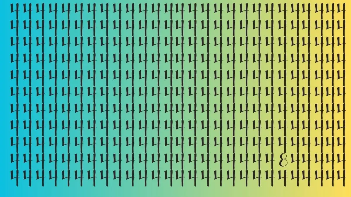 Brain Teaser Eye Test: Can You Find The 8 among the 4s within 15 Seconds?